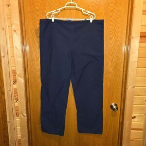 ComfortEase Navy Blue tie scrubs uniform pajamas medical 900JNTL - CM‎ LARGE